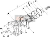 843228, Piston Rings Unit, Piaggio, 2