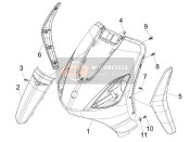 62198300DE, Stuurkolom Afdekking, Piaggio, 1