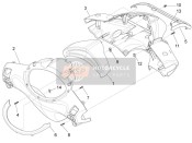 5A000039000M6, Handlebar Rear Cover, Piaggio, 0