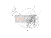 5A000350, Achterwiel, Piaggio, 0