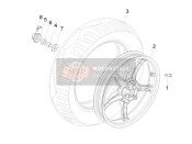 58534R, Rear Wheel 14"X2,50", Piaggio, 1