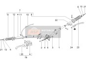 601652, Links Compleet Hendel Houder, Piaggio, 1