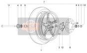 CM076903, Axe Roue Avant, Piaggio, 0