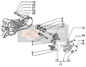 8299355, Rear Wheel Axis Cpl., Piaggio, 1