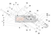 56489R, Compleet Achterbrug On Motor Kant, Piaggio, 1