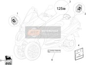 656213, Schriftzug 125, Piaggio, 0