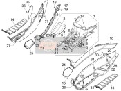 62444400EM, Links Midden Afdekking, Piaggio, 1