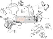 1B004095, Links Voorspatbord, Piaggio, 0