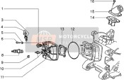 Zylinderkopf und Ansaugrohr (Fahrzeug mit Nabenbremse hinten)