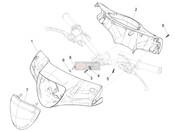 1B004873000NM, Couvercle Avant Guidon, Piaggio, 0