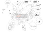2H004054, S Black Base Plate, Piaggio, 0