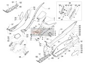 Central cover - Footrests