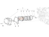 Cylinder-piston-wrist pin unit