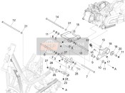 668172, Complete Swinging Arm On Frame Side, Piaggio, 0
