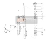 Tenedor/Tubo de dirección - Unidad de cojinete de dirección