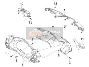 65454100RR, Mascherina Anteriore Manubrio, Piaggio, 0