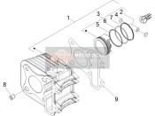 969714, Crankcase/cylinder Pakking SP0.4, Piaggio, 2