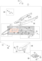 79004037100, Swingarm Pivot, M16X1.5, 2016, KTM, 0