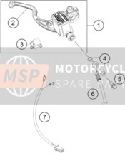 93013001044, Hand Brake Cylinder Complete D13, KTM, 0
