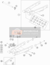 45204230110, Swing Arm Bearing Repair Kit, KTM, 1