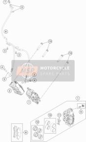 6171301500158, Front Brake Caliper Left Without Pad, KTM, 0