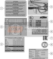 63503097100, Sticker Technical Information, KTM, 1