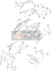 93008001000BH, Sidemask Rh Fr Fairing Sil Metallic Matt, KTM, 1