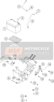 61711055100, Battery Compartment Preass., KTM, 1