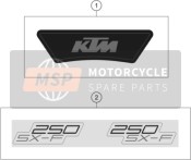 A46008095000, Sticker Start Number Plate, KTM, 0