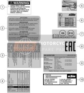 A61007096000, Fuse Box Sticker, KTM, 1