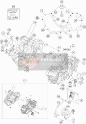60630000044, Engine Case Cpl. W. Bearings, KTM, 0