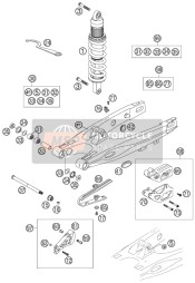47004230110, Swing Arm Bearing Repair Kit, KTM, 2