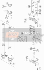 Tenedor frontal, Abrazadera triple