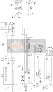 Forcella anteriore smontata