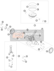 61230013100, Connecting Rod Cpl. 122mm, KTM, 0