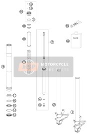 43570608S, Outer Tube RC8 R, KTM, 2