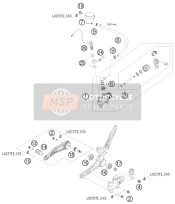 58303060051, Brake Lever Pedal Duke''94, KTM, 1