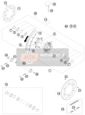 78010015000, Rear Wheel Rep. Kit, KTM, 1
