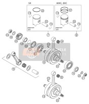 Vilebrequin, Piston