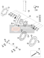 51510001044, Rear Wheel 2,15X18'Excel 11, KTM, 0