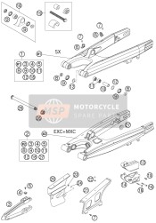 54804230244, Swingarm Cpl. 2005, KTM, 0