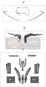 78008198300, Decal Kit Fac. Edition    2011, KTM, 1