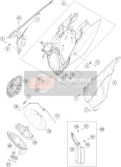 7770600300028A, Airfil.Box Cover L/s Sd 14, KTM, 0