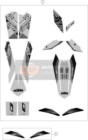 78708990300, Grafik Kit SIX-DAYS Italien, KTM, 0