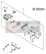 Bremssattel hinten