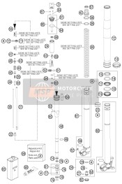 Forcella anteriore smontata