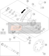 7770900124430, Ruota Ant. 1, 6X21 Cpl. 22mm, KTM, 0