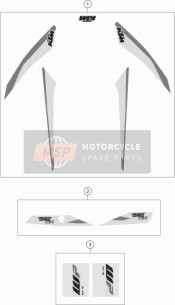 79008198001, Sticker Set 125 Sx 2018, KTM, 0