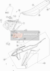 79107040060, Seat Cover, KTM, 1