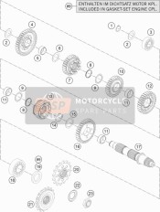 60433016000, Sliding Gear 6. Gear, KTM, 0